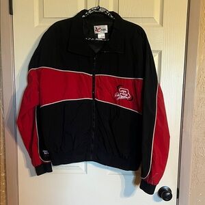 Dale Earnhardt Red & Black Zip-Up Jacket with Logo-L